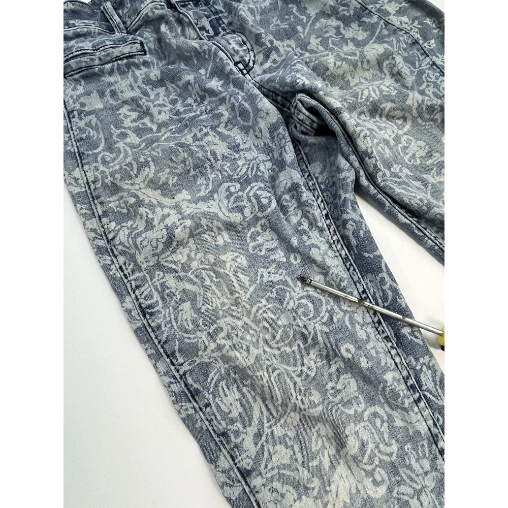 Free People We The Free Dream Lover Floral Paisley Flare Jeans Denim Size 31